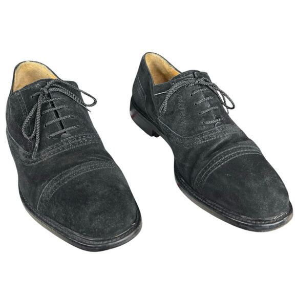 Vintage Mezlan Men’s Geneva Black Nubuck Suede Cap Toe Oxfords Size US 11.5 main image 7